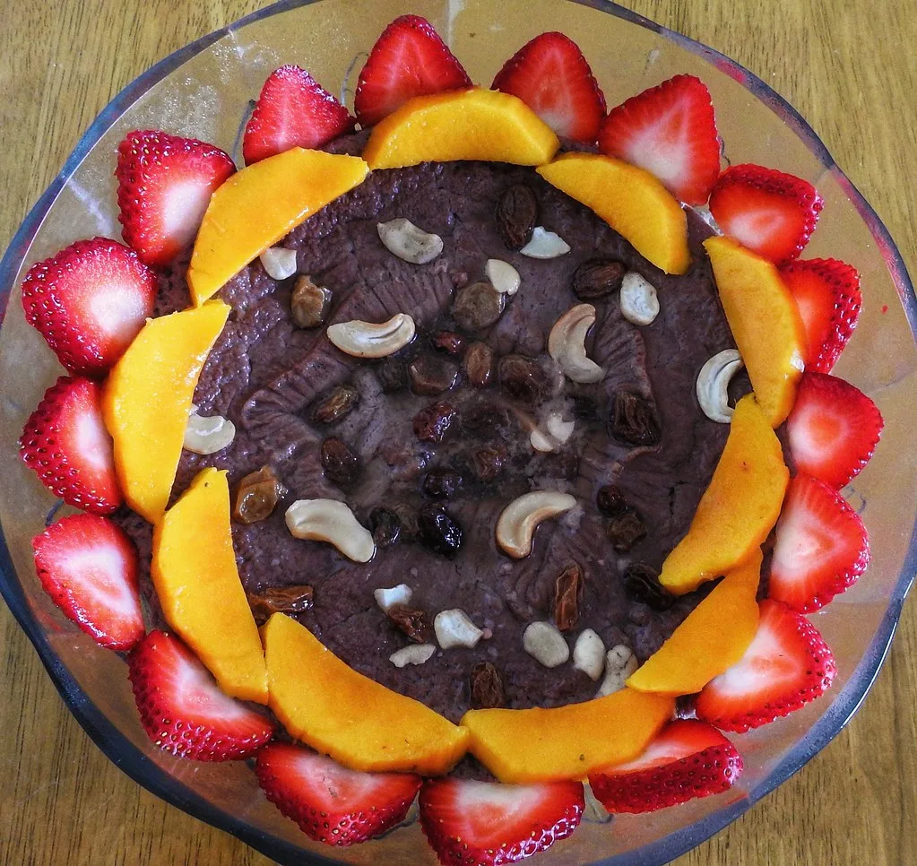 Lactose-free banana chocolate pudding