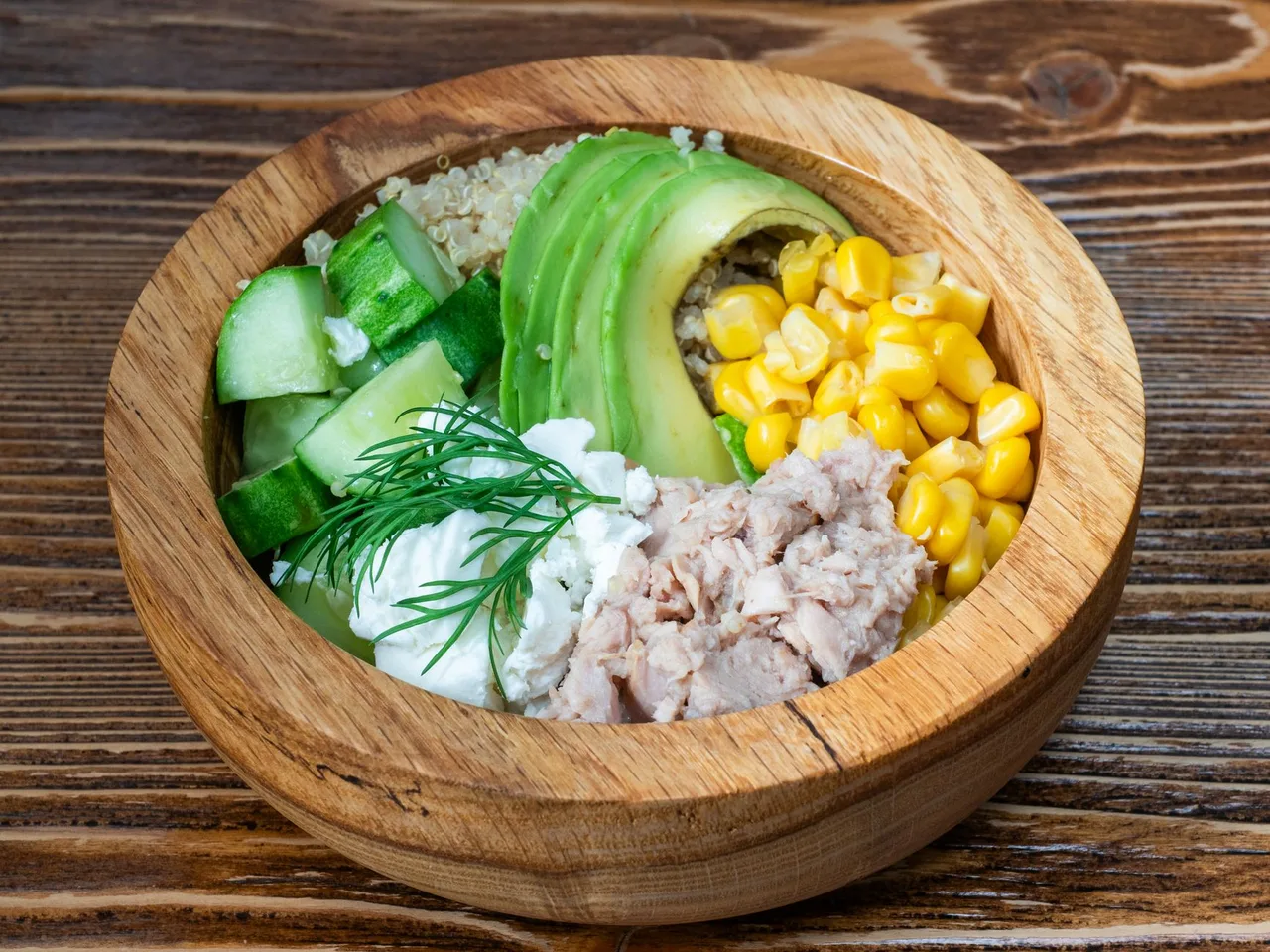 Gluten-free tuna stuffed avocado