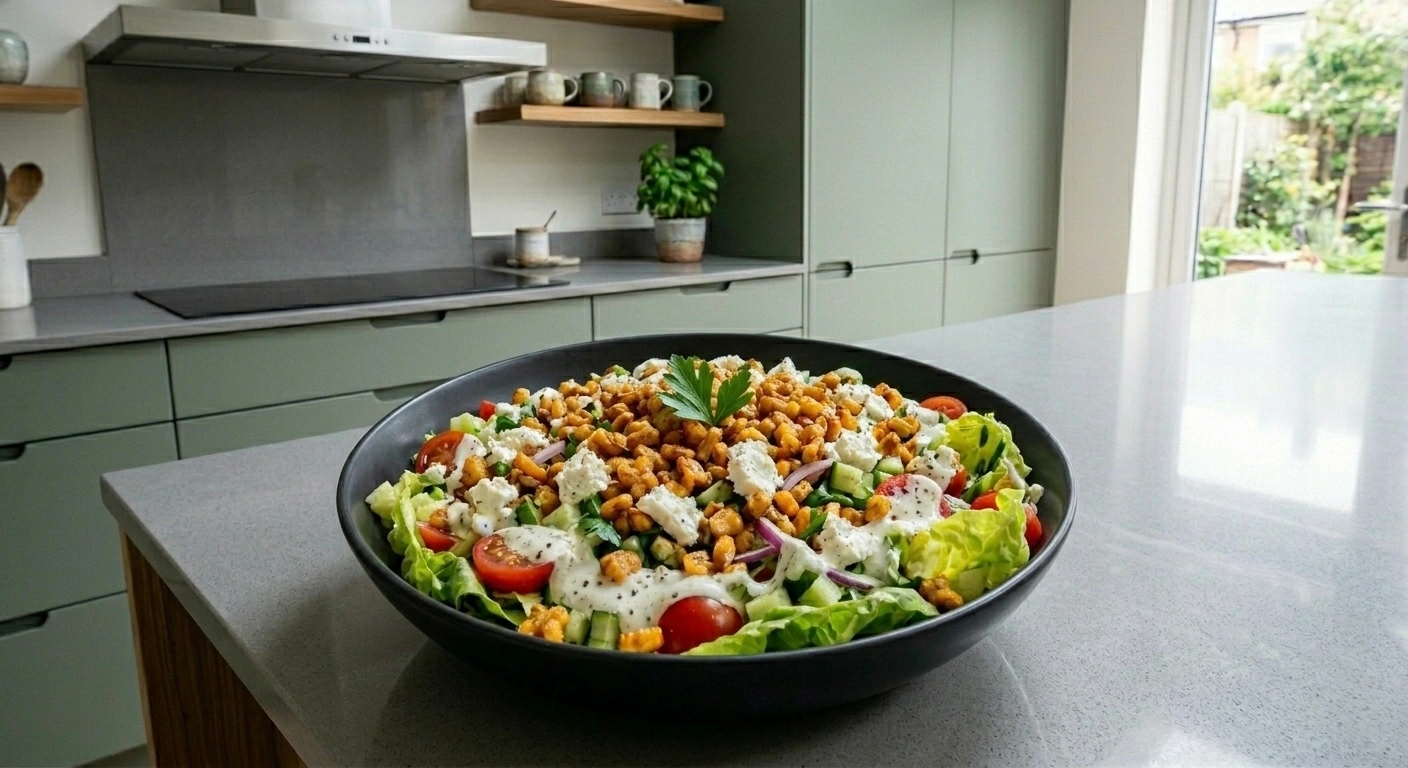 Spring Salad with Crispy Corn