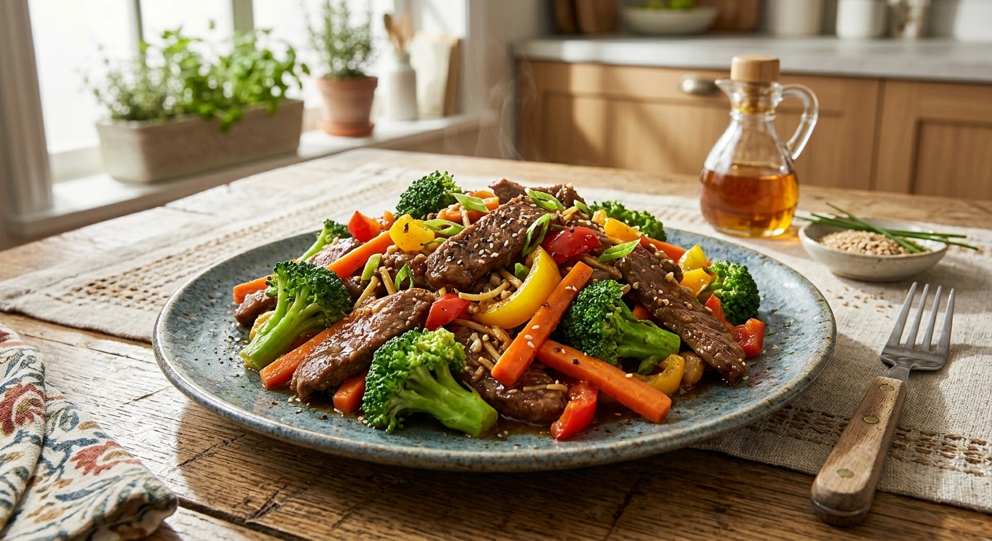 Classic beef and vegetable stir-fry