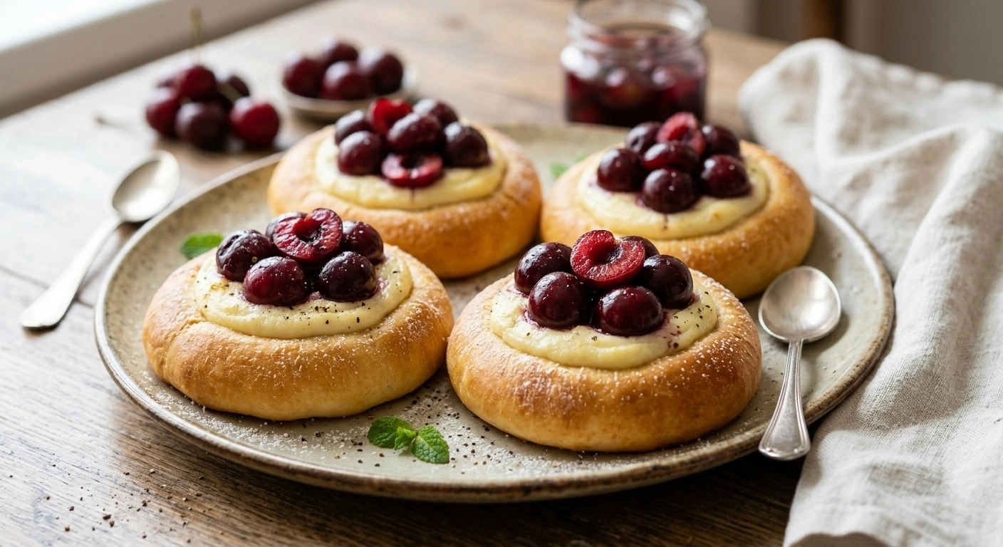 Cherry Vatrushki (No Yeast)
