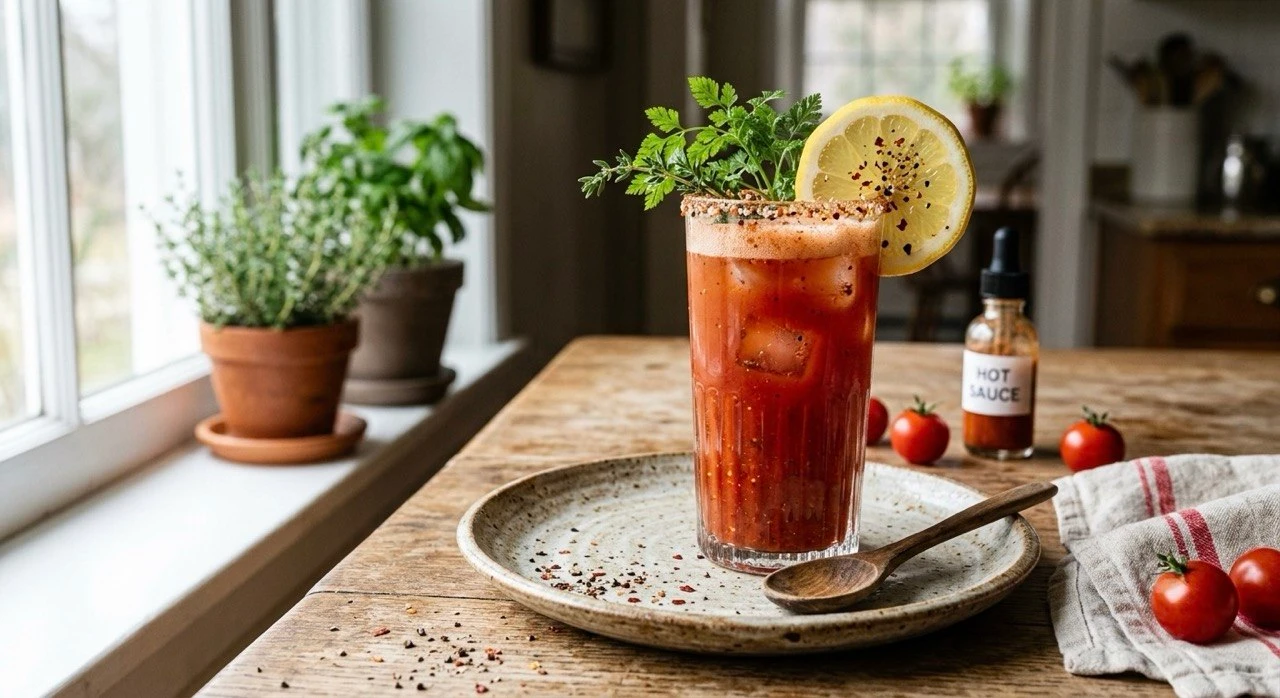 Spicy tomato mocktail