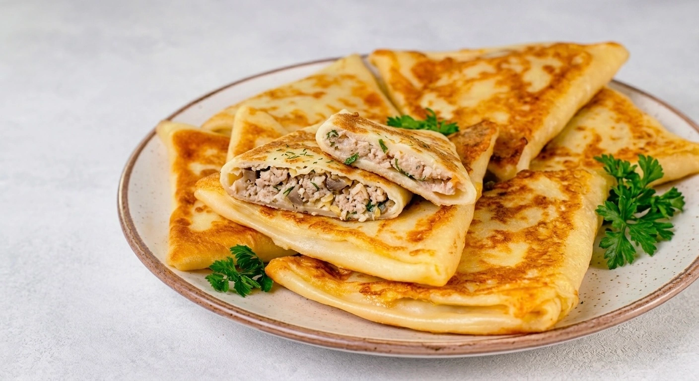 Ukrainian Benderiky with Chicken & Mushrooms