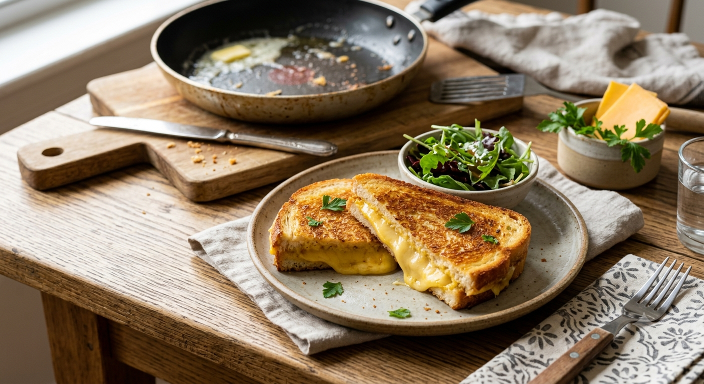 Pan-Fried Cheese Toast 