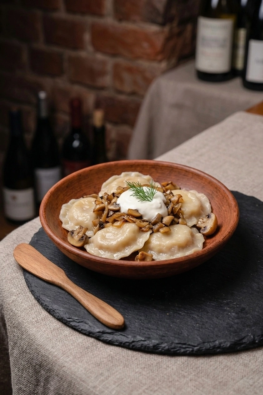 Ukrainian Varenyky with Potato & Mushrooms