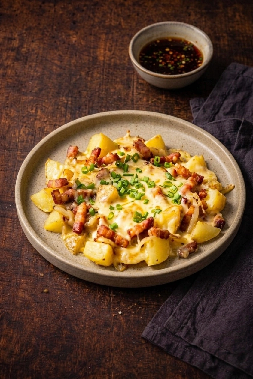 Creamy Potato Skillet with Bacon and Cheese