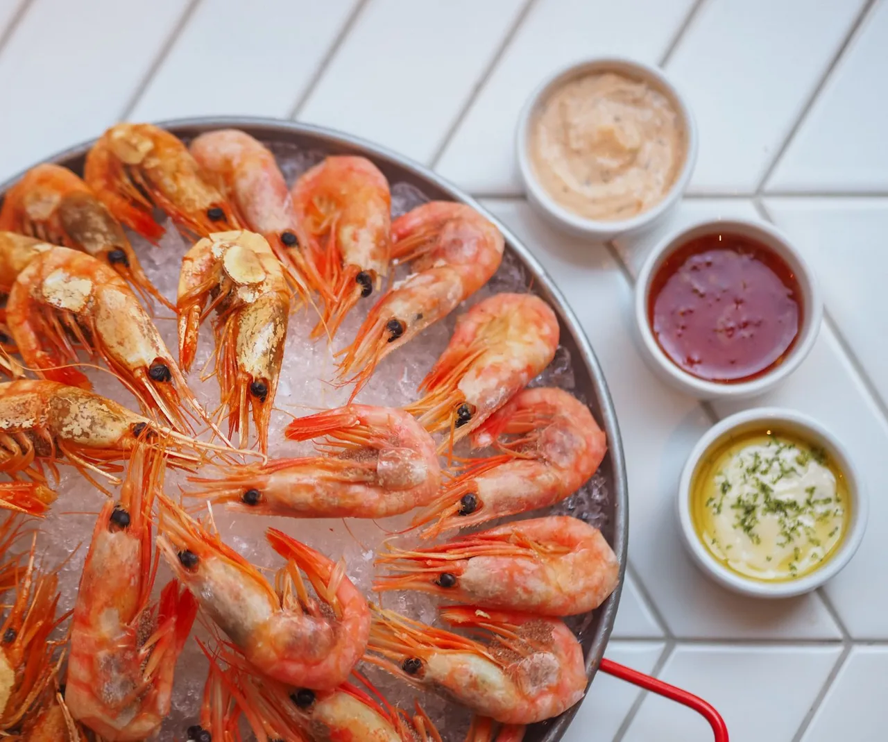 Spicy garlic butter shrimp
