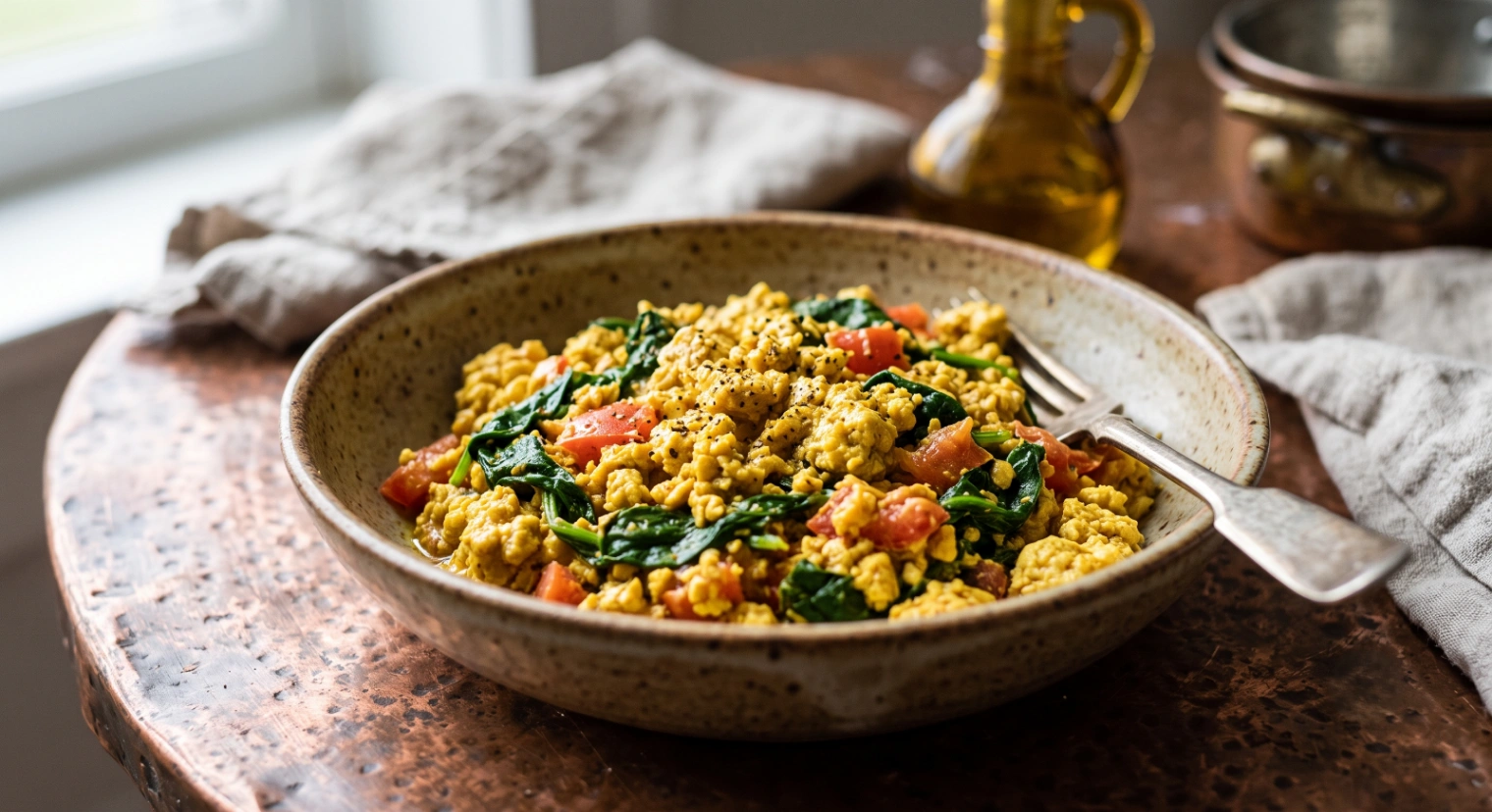 Tofu scramble with vegetables