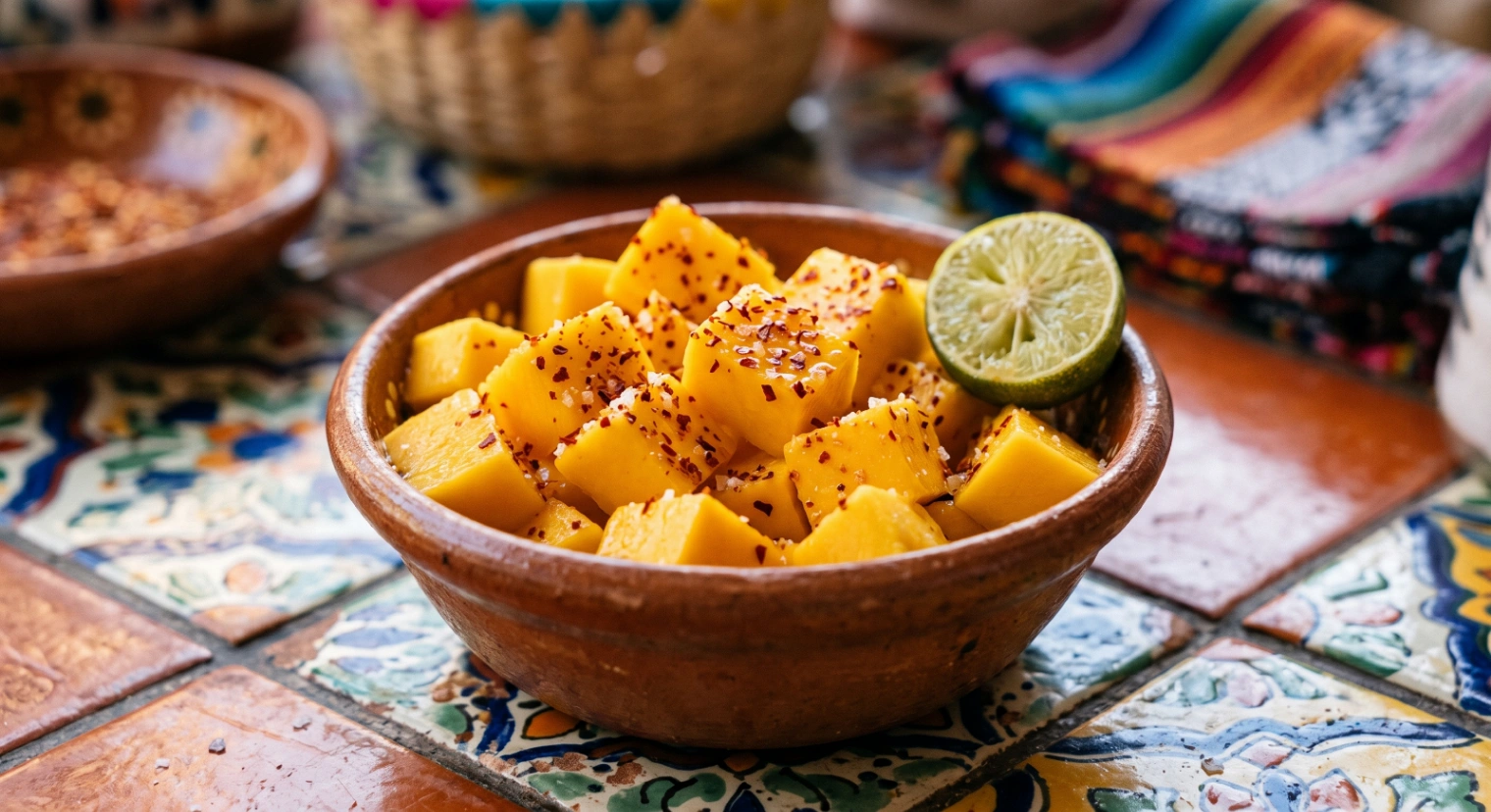 Spicy chili mango bites