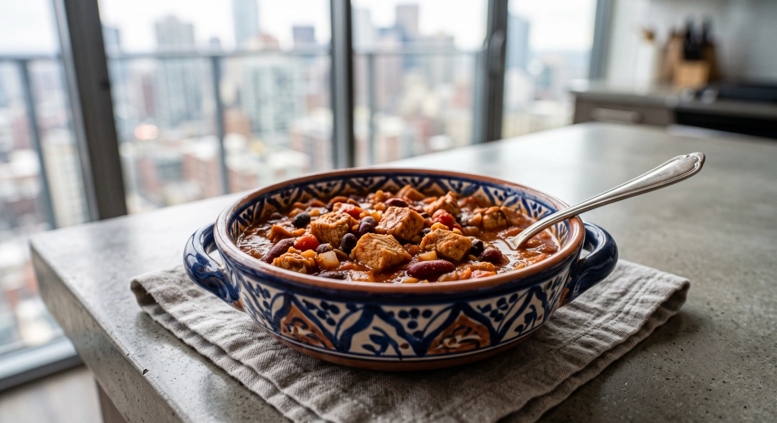 High-protein turkey chili