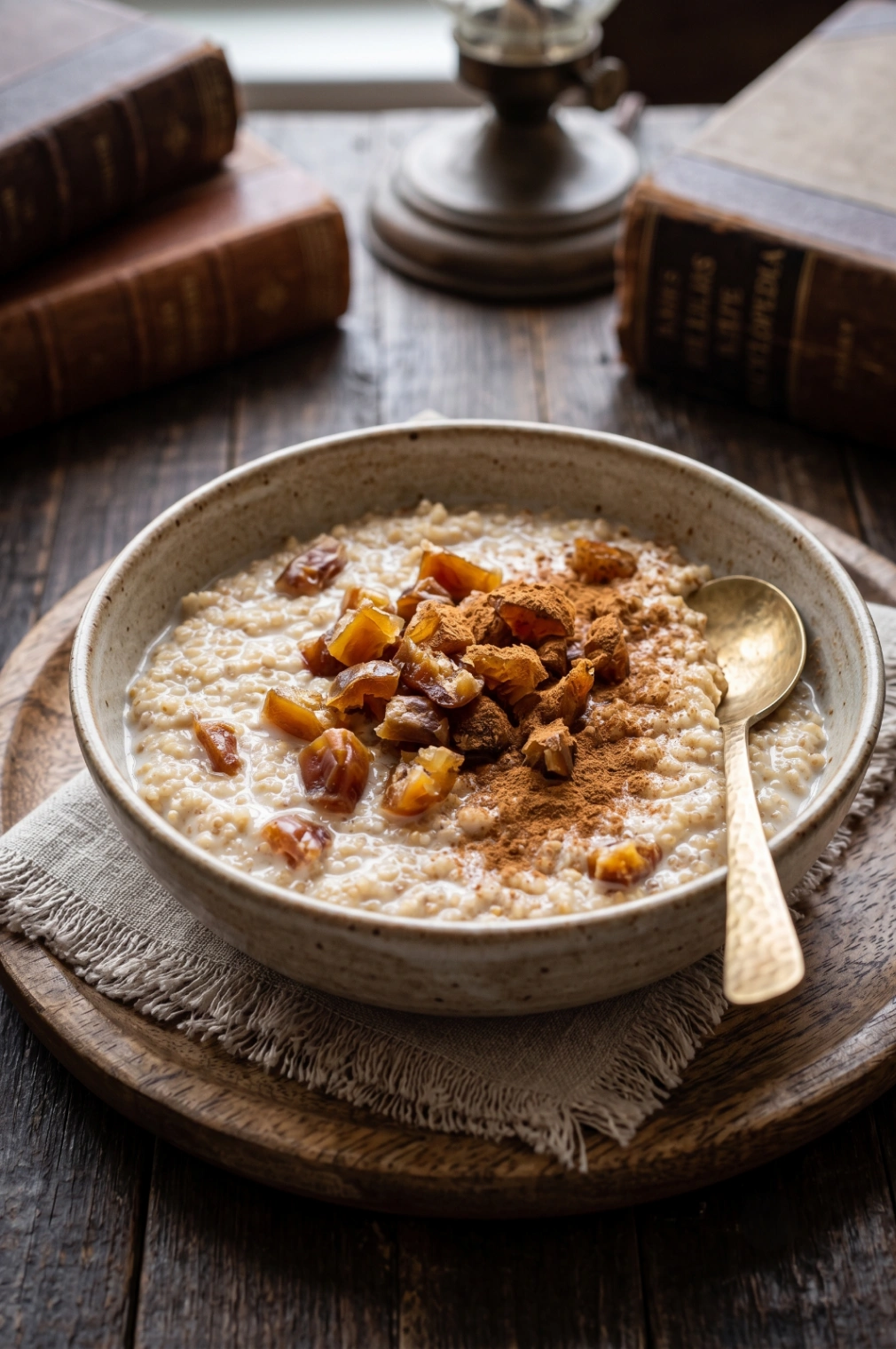 Gluten-free quinoa porridge with dates