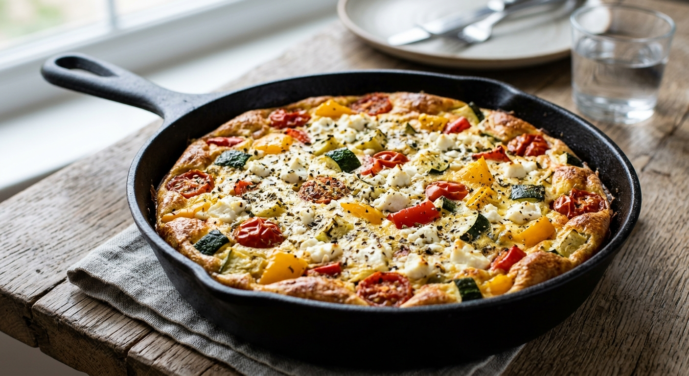 Roasted Vegetable & Feta Frittata
