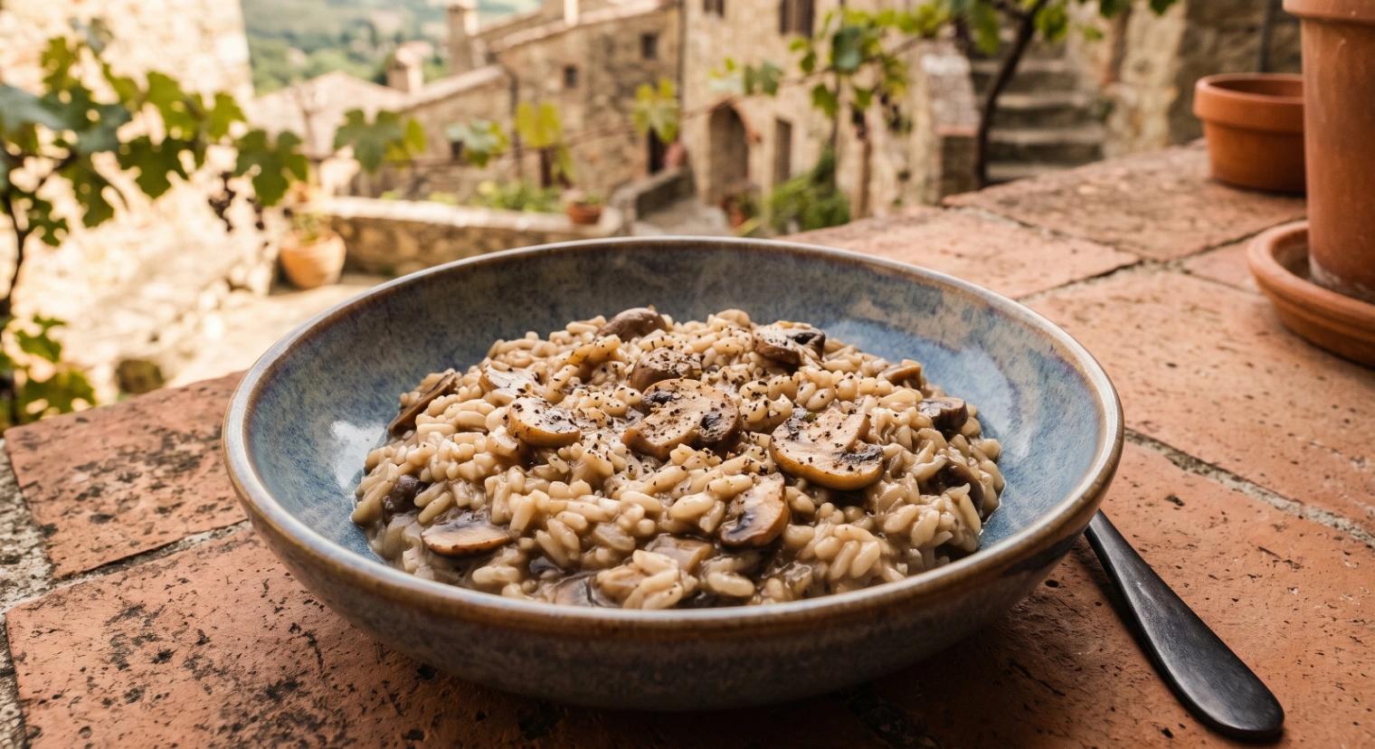 Vegan mushroom risotto