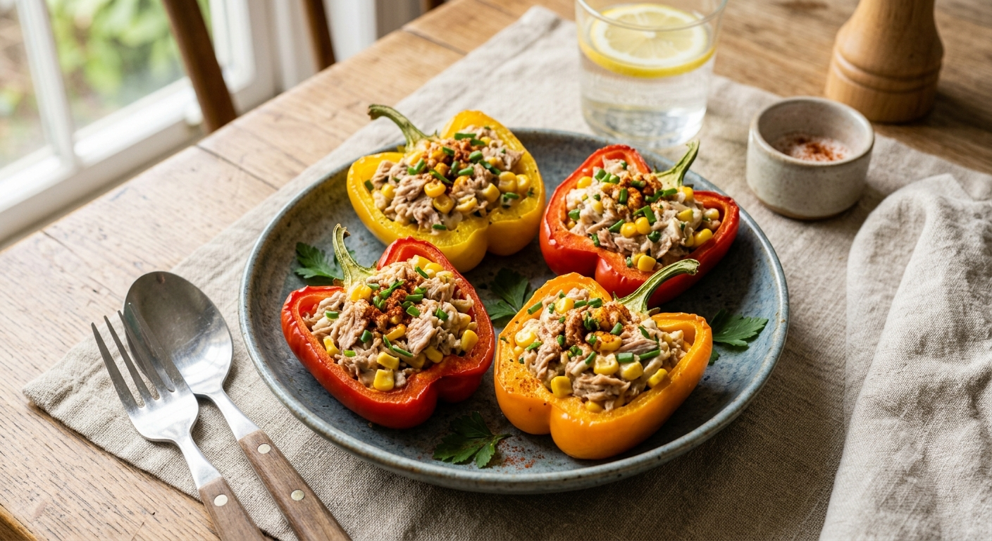 Tuna Stuffed Bell Peppers