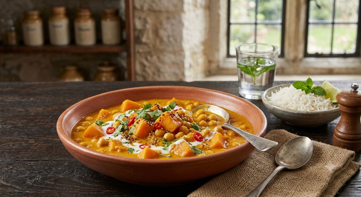 Pumpkin Curry with Chickpeas
