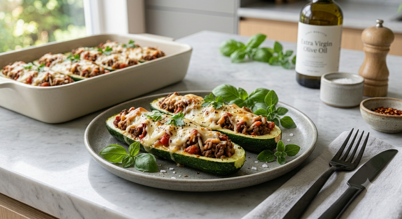 Stuffed Zucchini with Minced Meat