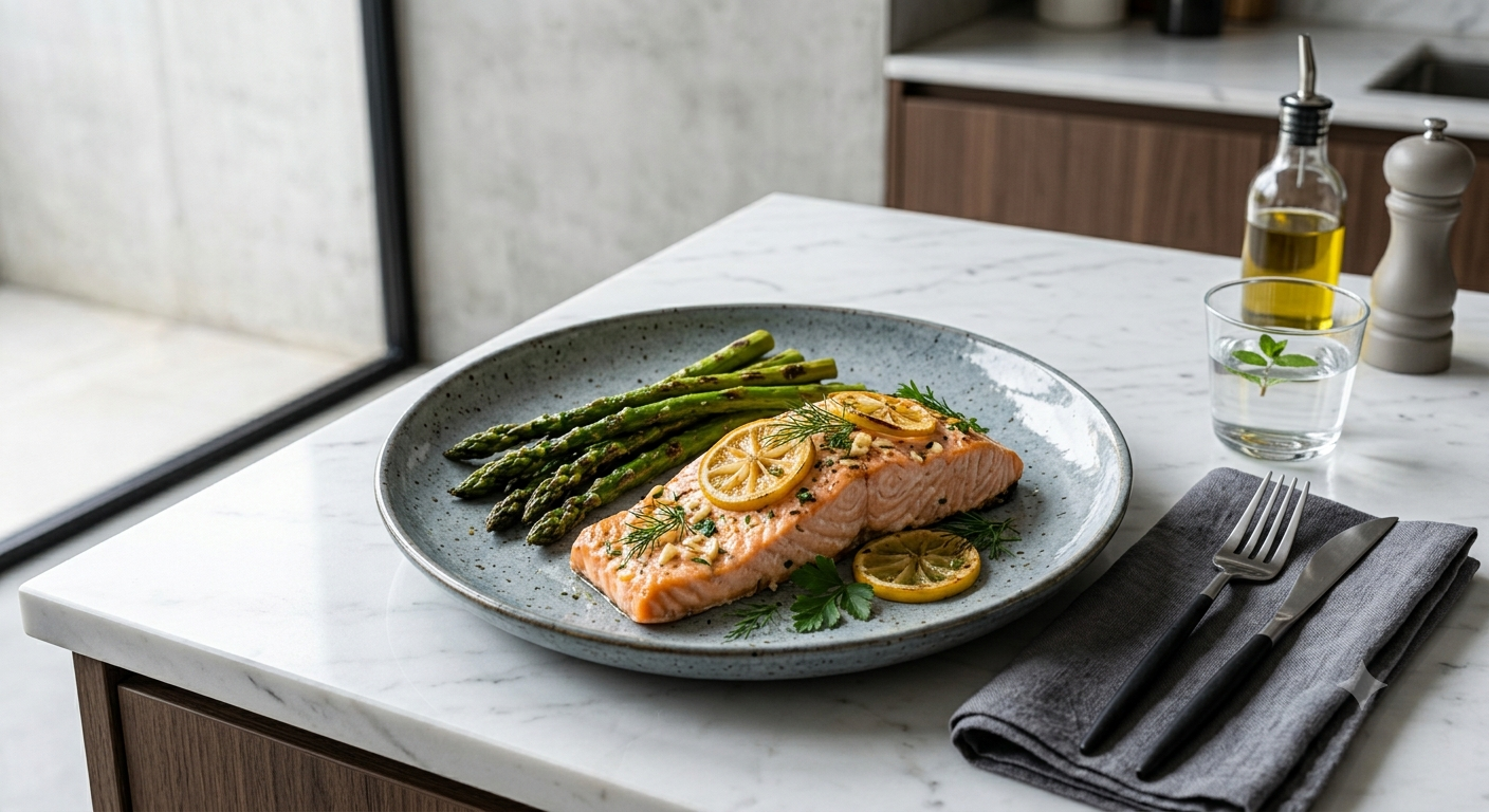 Baked Salmon with Asparagus