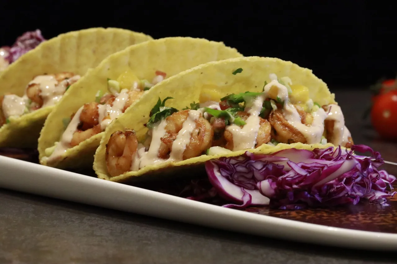 Spicy shrimp tacos