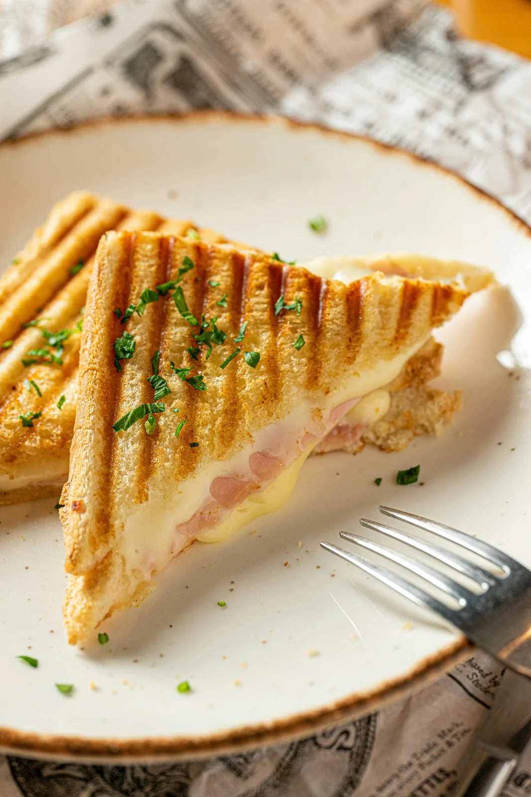 Ham and Mozzarella Toast