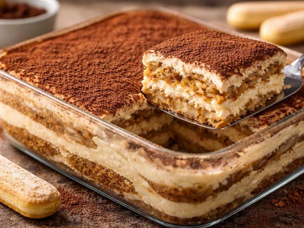 Tiramisu with egg yolks