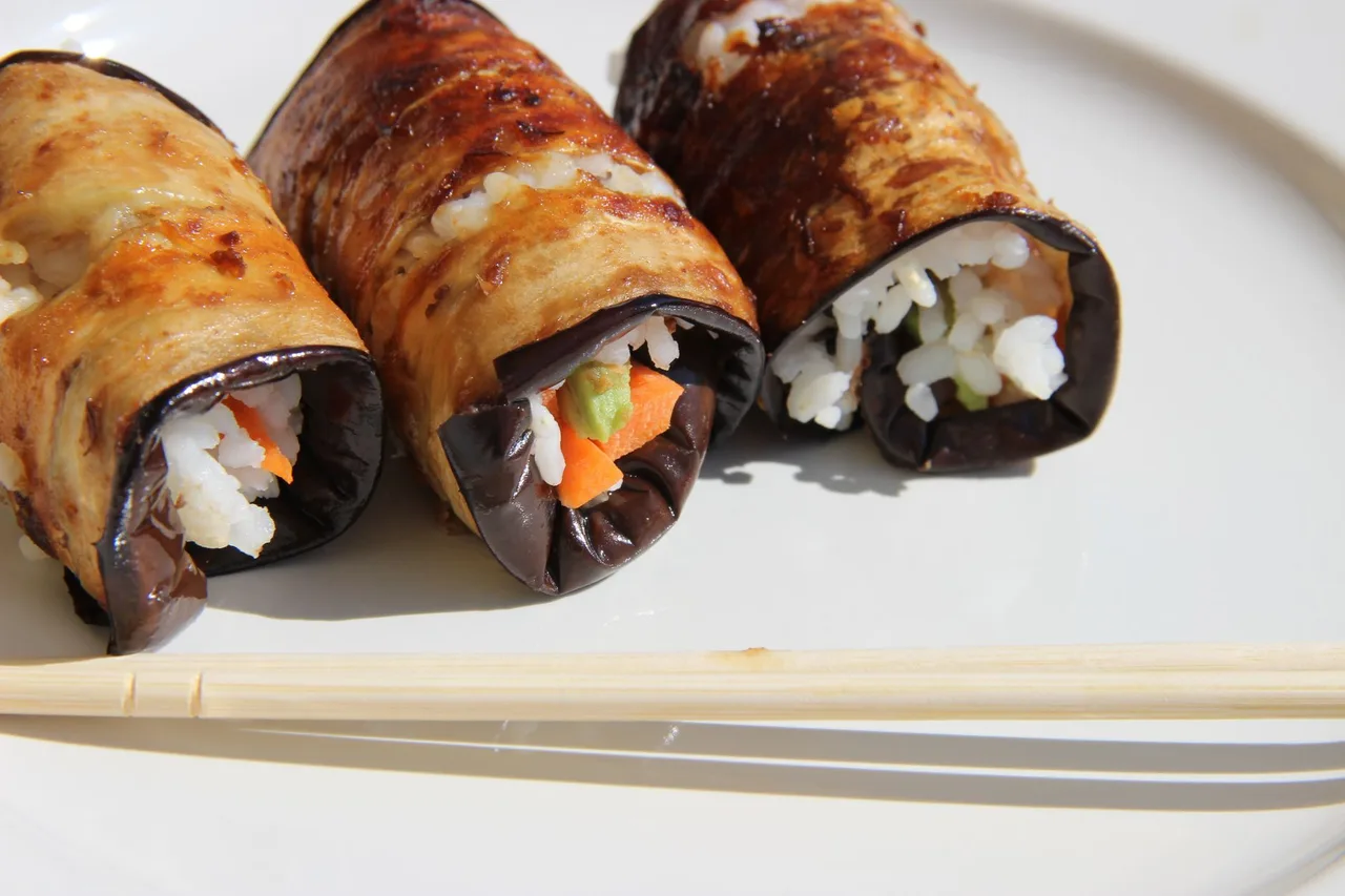 Eggplant Rolls with Cheese and Garlic