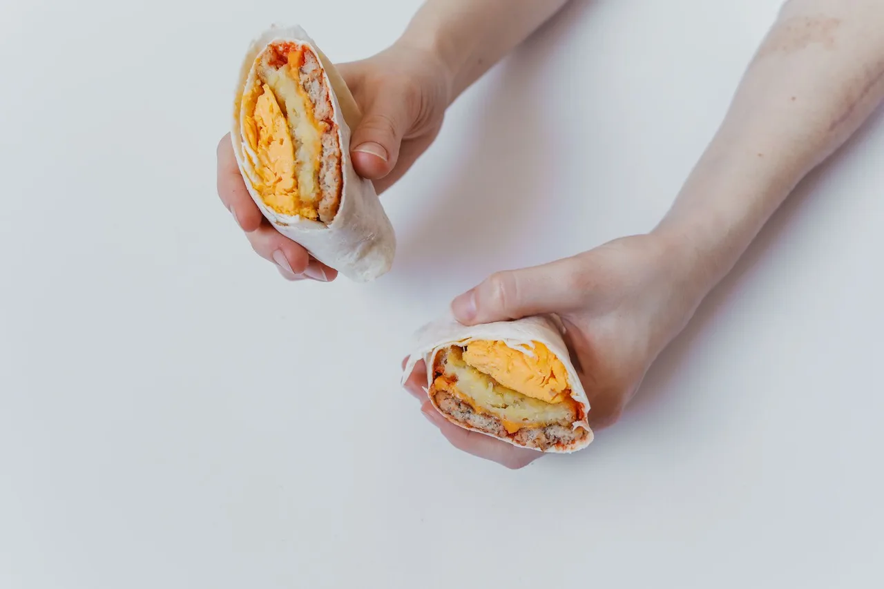 Mediterranean breakfast wrap