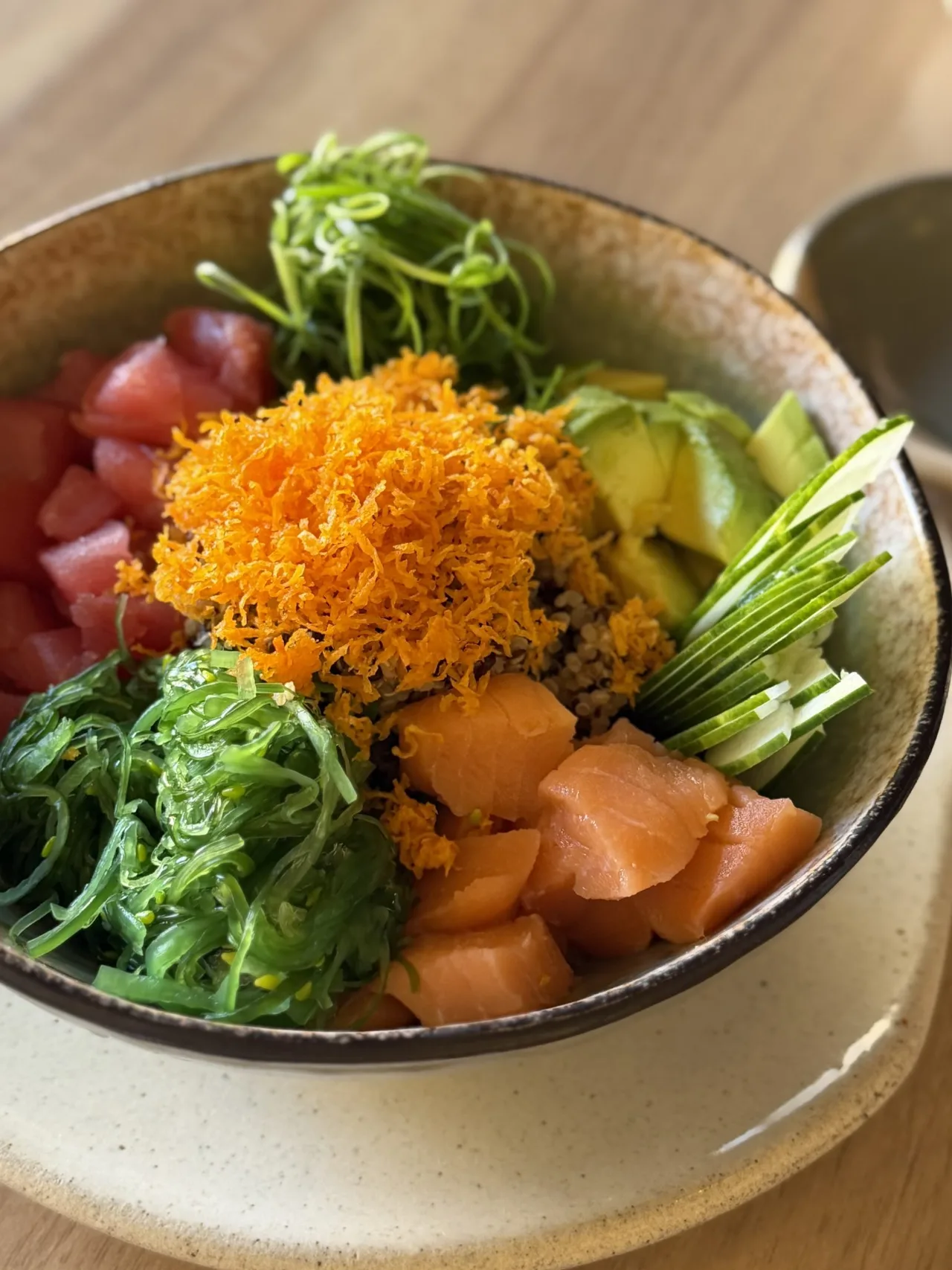 Spicy tuna poke bowl